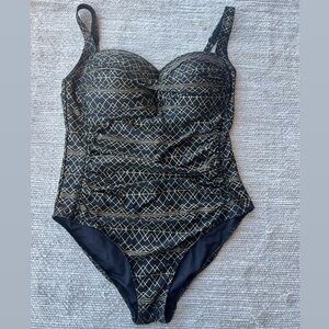 Niptuck Swim Black Gold One-piece  swimming suit